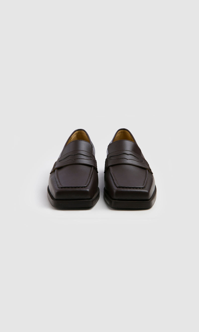 PREV Joan Vegan Olive & Apple Leather Loafers | Brown