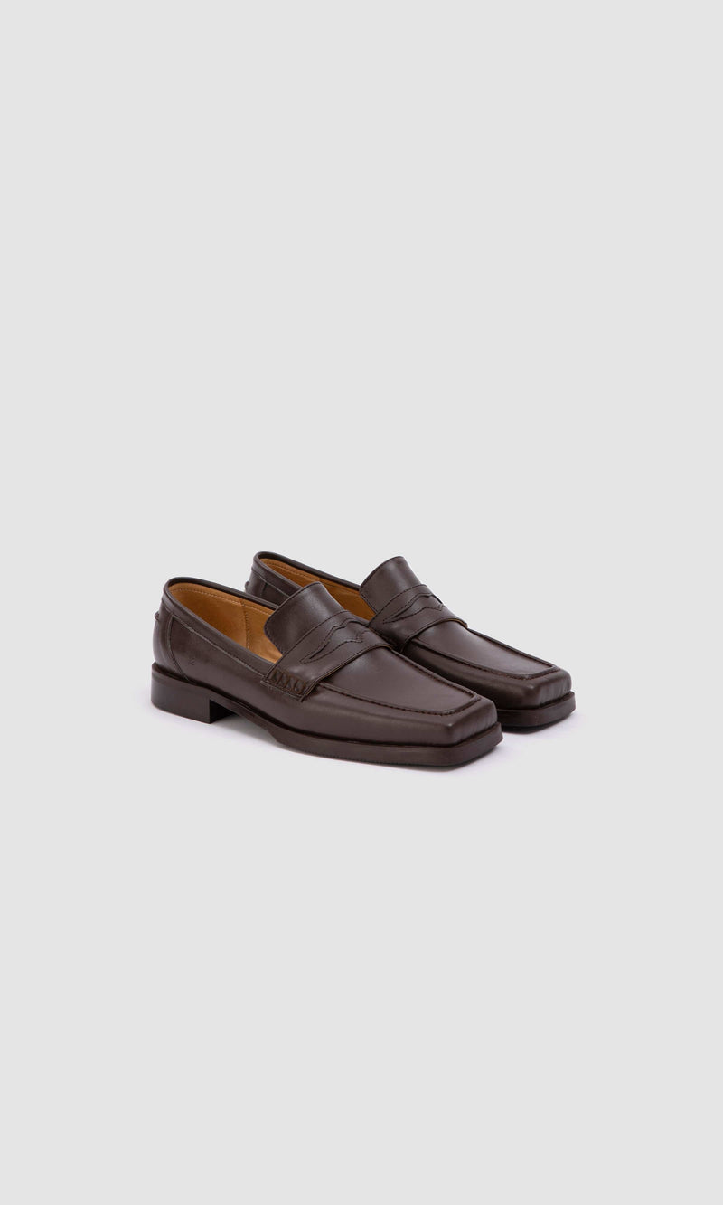 PREV Joan Vegan Olive & Apple Leather Loafers | Brown