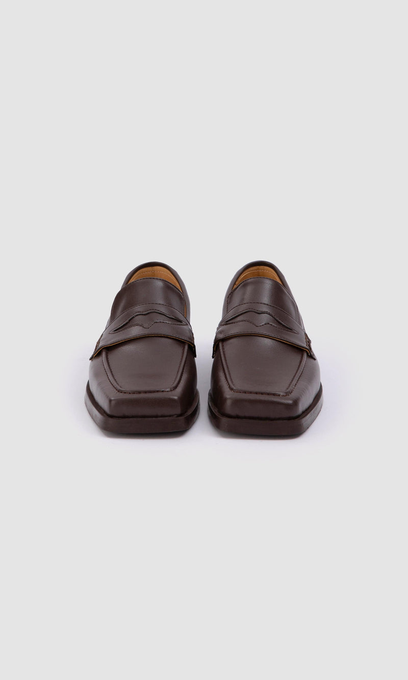 PREV Joan Vegan Olive & Apple Leather Loafers | Brown