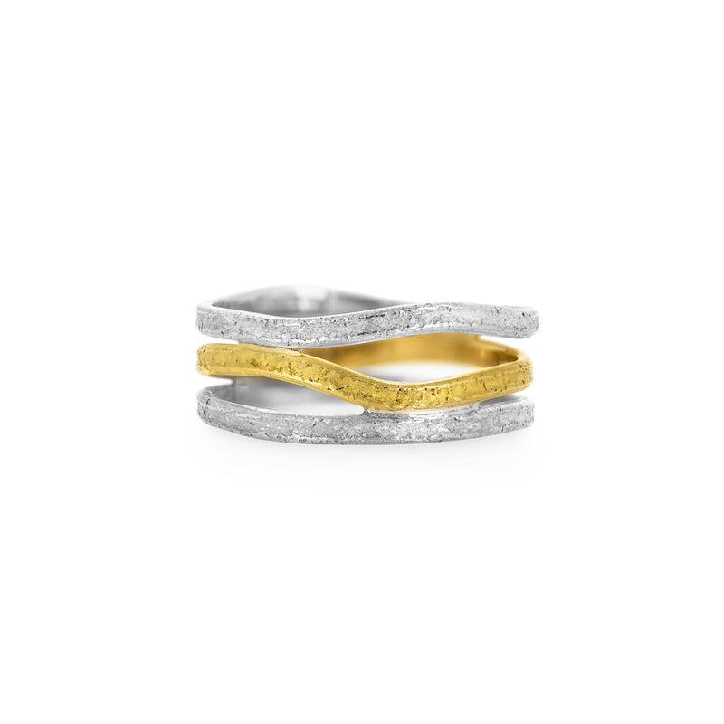 JULIA THOMPSON JEWELLERY Gold & Silver Triple Nest Wedding Ring