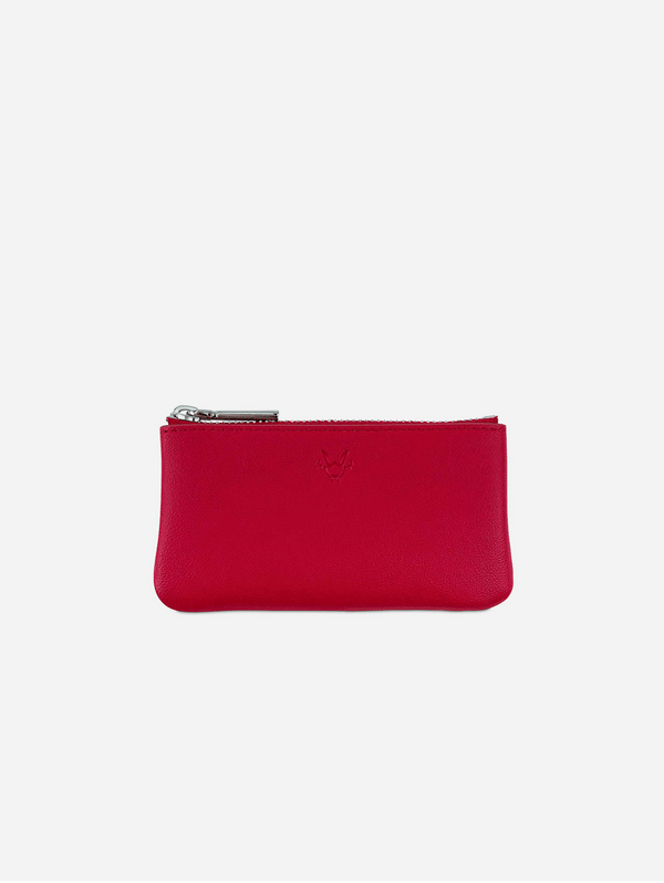 Watson & Wolfe Key Holder Vegan Leather Wallet | Red