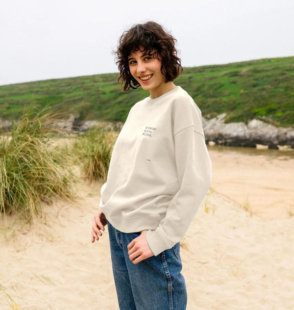 B-Confident Organic Cotton Sweatshirt | Oatmeal