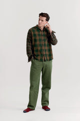 Immaculate Vegan - KOMODO Axel Organic Cotton Patchwork Check Shirt | Green