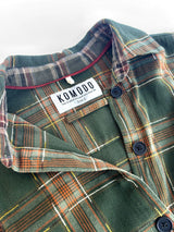 Immaculate Vegan - KOMODO Axel Organic Cotton Patchwork Check Shirt | Green