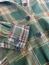 Immaculate Vegan - KOMODO Axel Organic Cotton Patchwork Check Shirt | Green