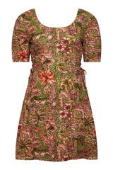Immaculate Vegan - KOMODO BALI - Tropical Print Organic Cotton Dress Pink