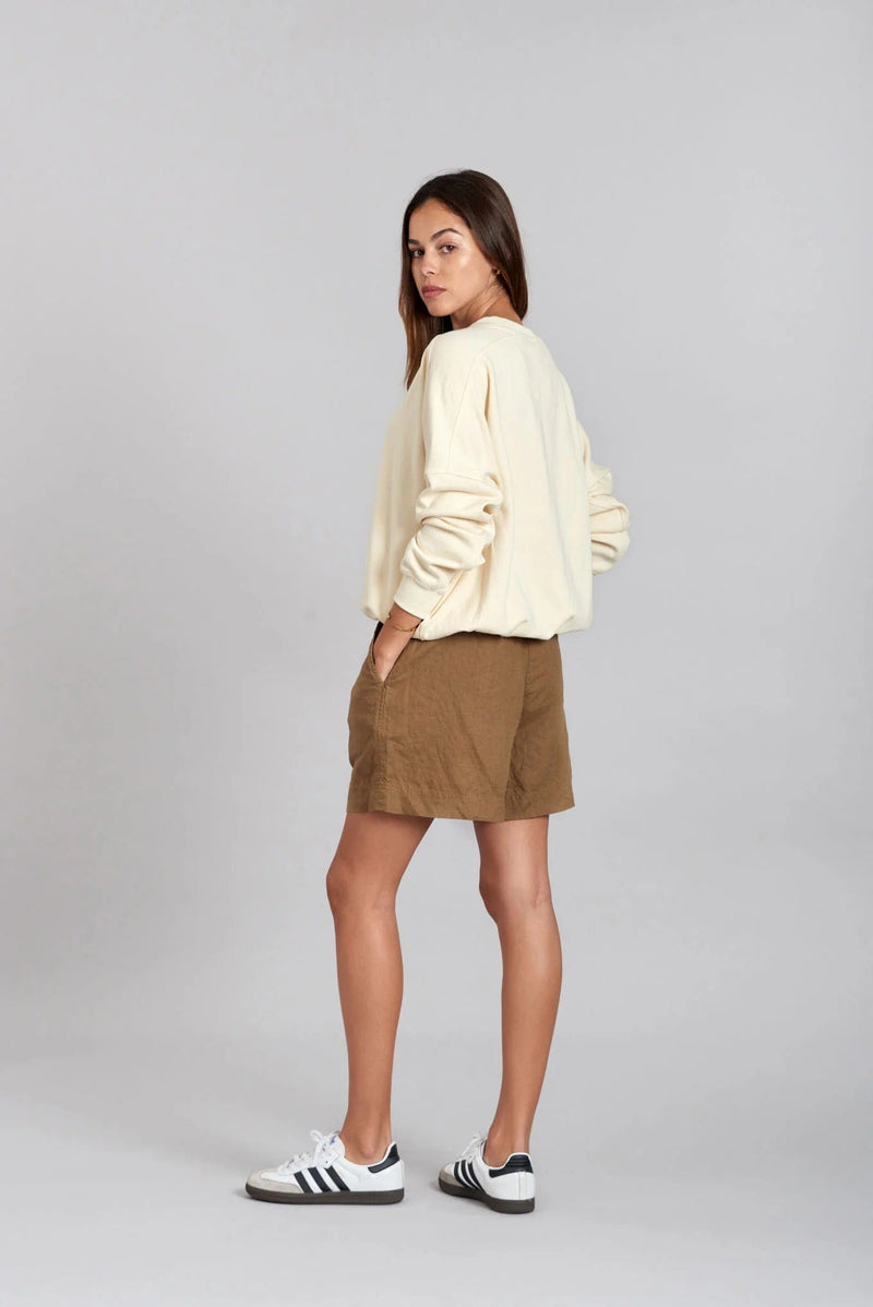 KOMODO Emmie Women's Linen Shorts | Khaki