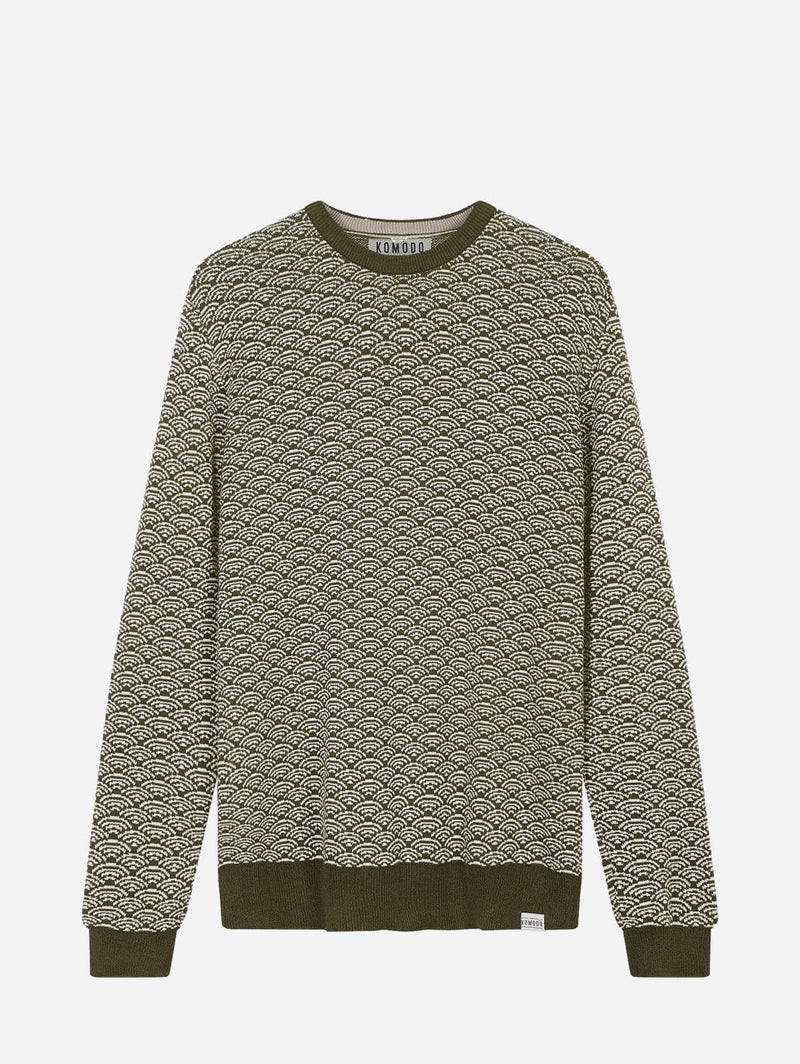 KOMODO Hakku Men's Organic Cotton Jumper | Khaki Extra Large