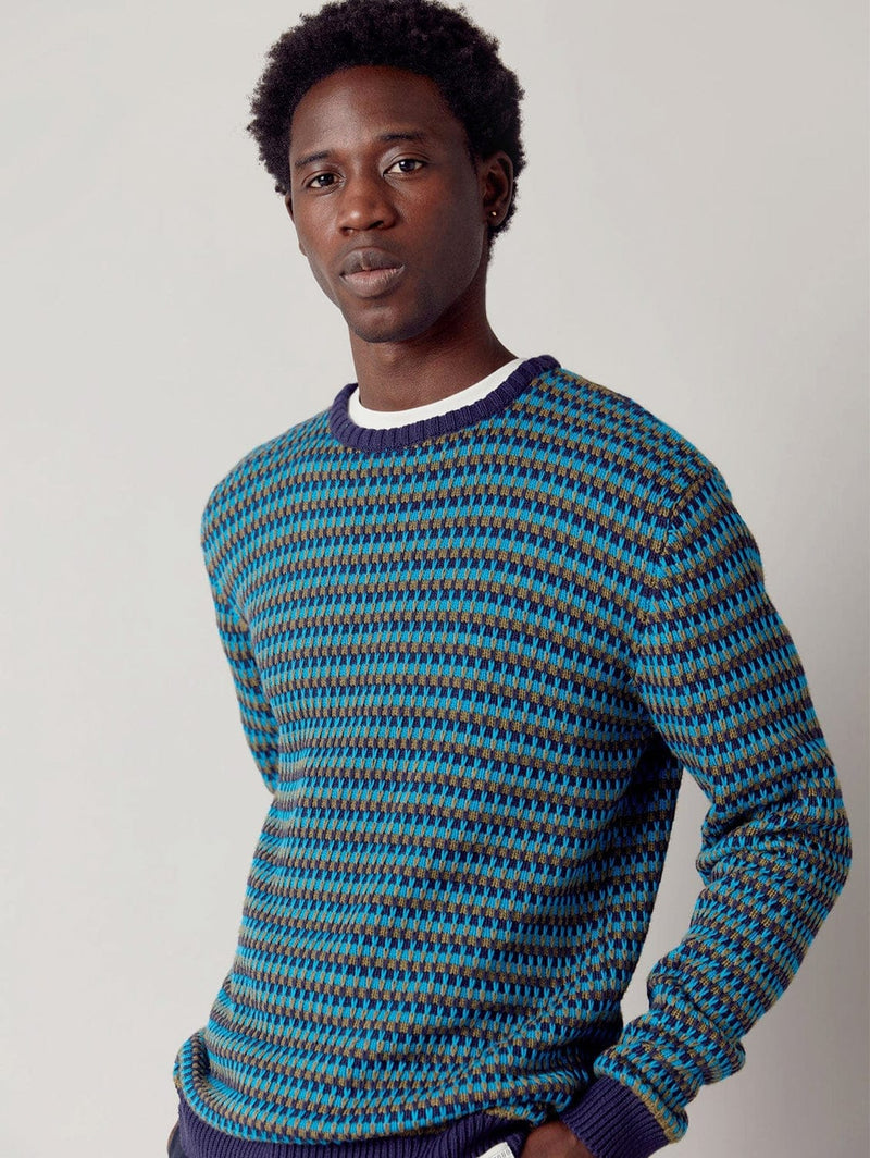 KOMODO Kai Men's GOTS Organic Cotton Jumper |  French Blue Extra Large