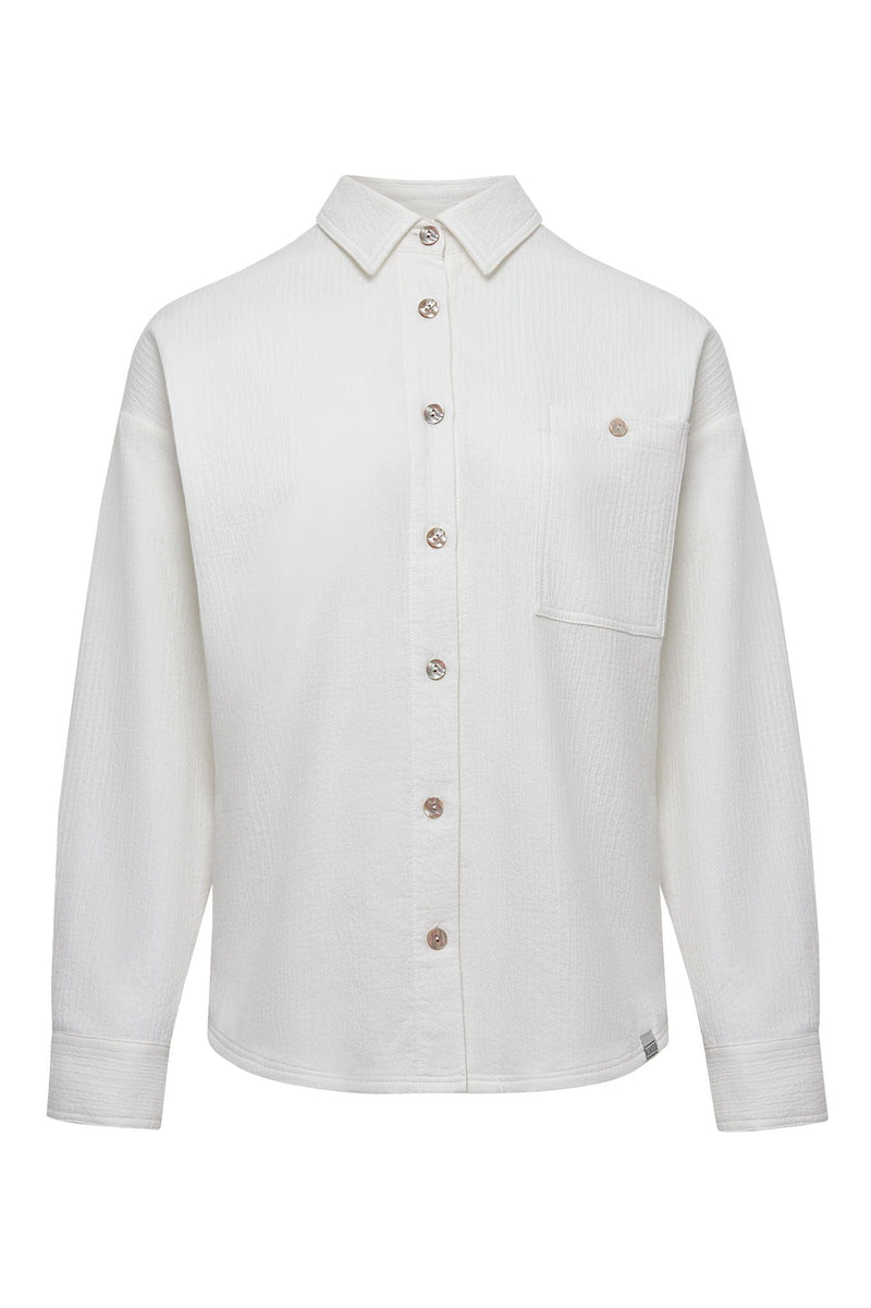 KOMODO HANAKO - Organic Cotton Seersucker Shirt White