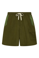 Immaculate Vegan - KOMODO JASPER - Organic Cotton Shorts Green Patchwork