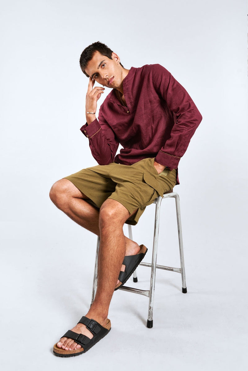 KOMODO JASPER - Organic Cotton Shorts Green Patchwork