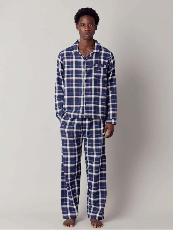 KOMODO Jim Jam Men's Organic Cotton Pyjama Set | Dark Navy