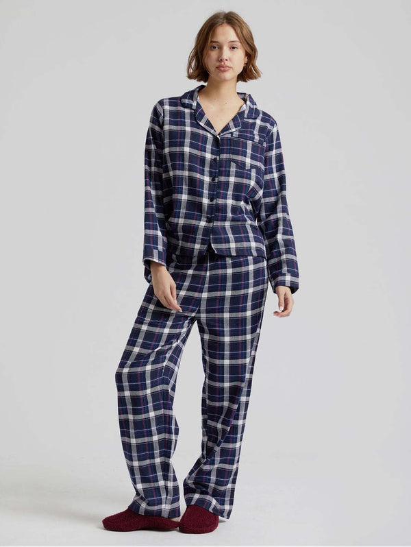 KOMODO Jim Jam Women's Organic Cotton Pyjama Set | Dark Navy