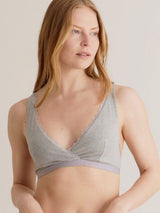 Immaculate Vegan - KOMODO Margot Women's Organic Cotton Lace Bra | Grey