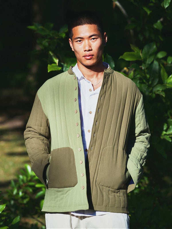 KOMODO MILO - Organic Cotton Jacket Green Patchwork