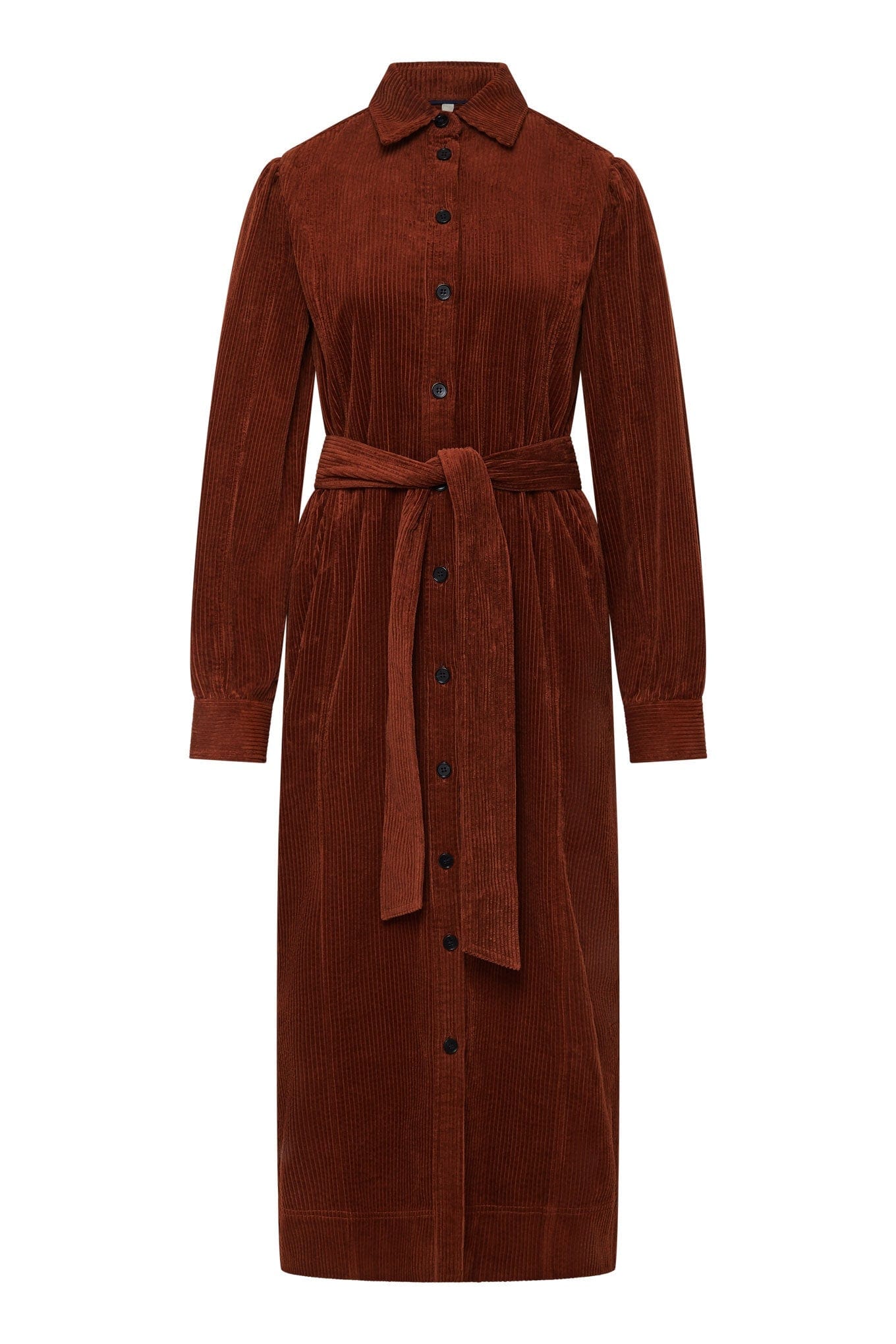 KOMODO REINA - Organic Cotton Cord Dress Chestnut
