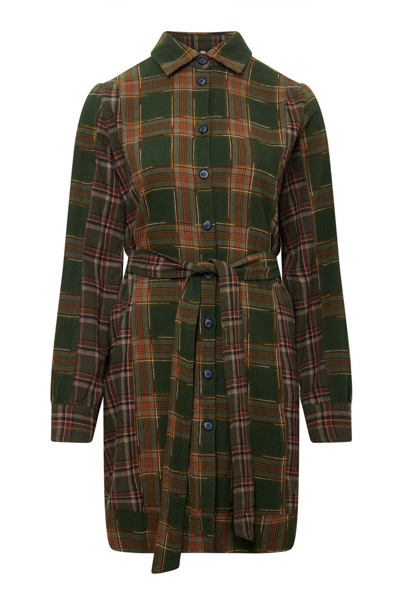 Ruby Women's Organic Cotton Corduroy Dress | Patchwork Green Immaculate Vegan Ruby Women's Organic Cotton Corduroy Dress | Patchwork Green Immaculate Vegan
