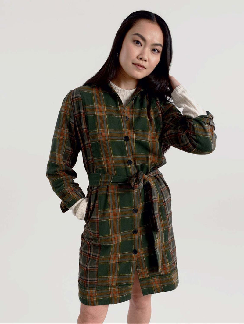 Ruby Women's Organic Cotton Corduroy Dress | Patchwork Green Immaculate Vegan Ruby Women's Organic Cotton Corduroy Dress | Patchwork Green Immaculate Vegan