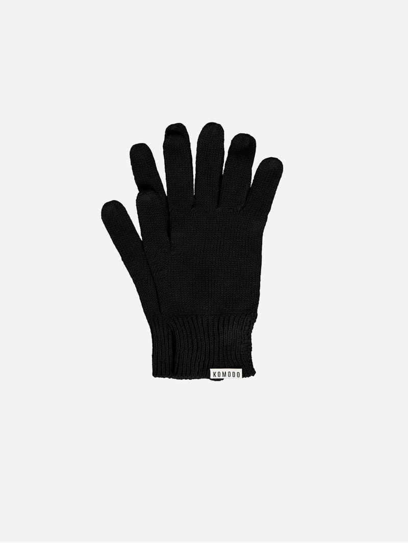 KOMODO City Organic Cotton Gloves | Black S