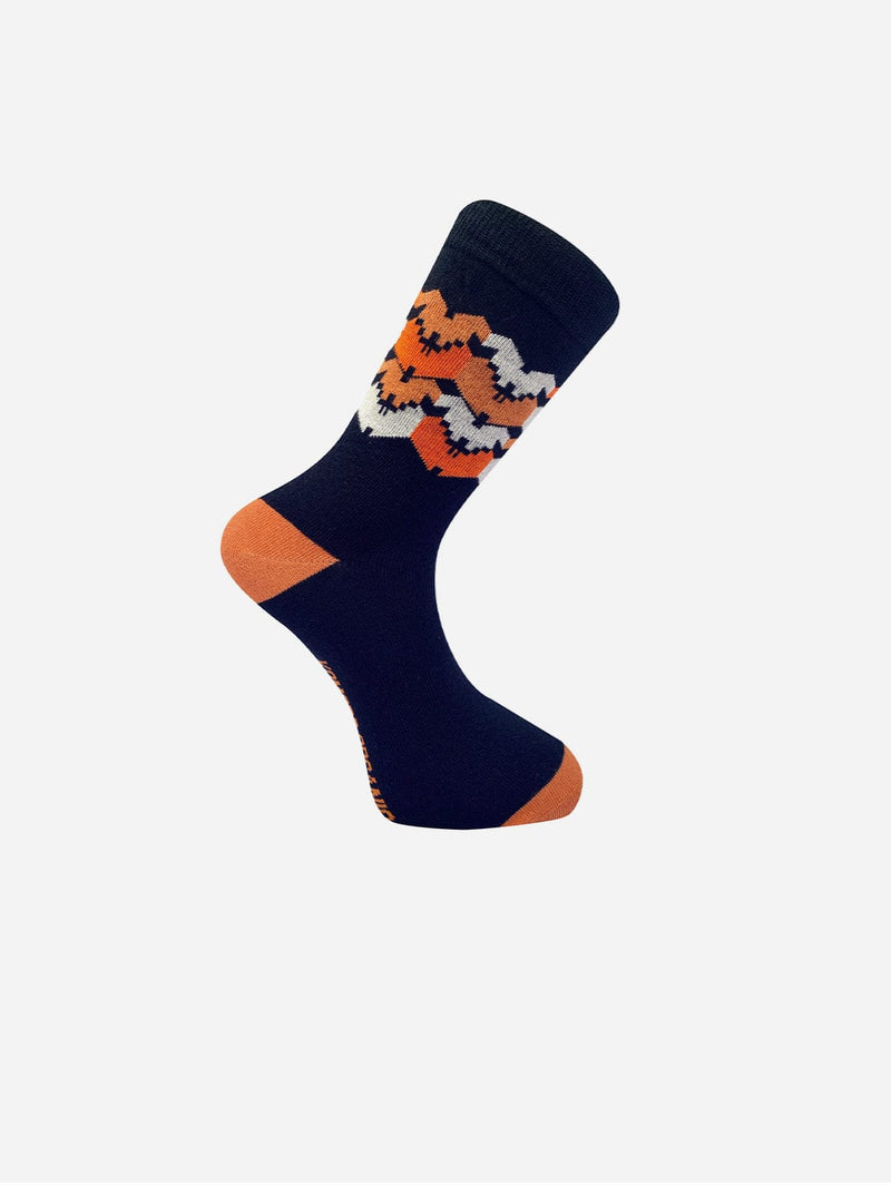 KOMODO Dhaka Unisex Organic Cotton Socks | Black S