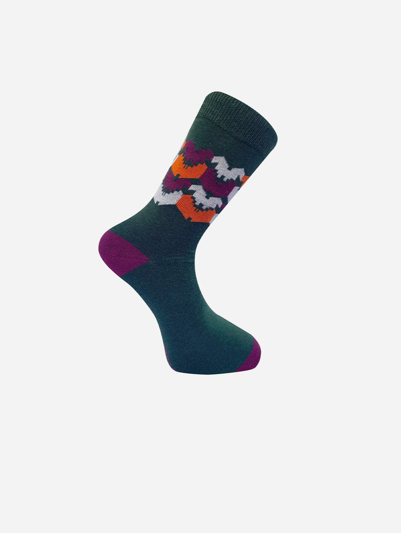 KOMODO Dhaka Unisex Organic Cotton Socks | Green S