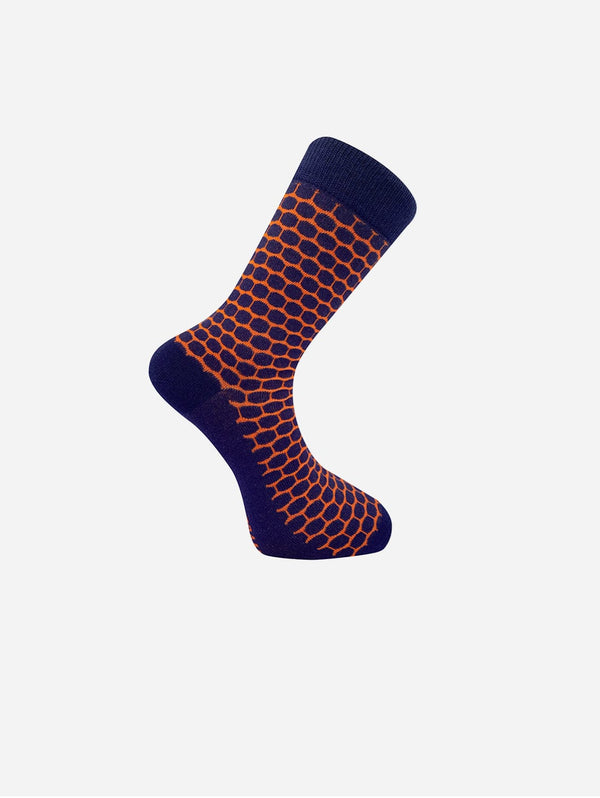 KOMODO Dots Unisex Organic Cotton Socks | Orange S