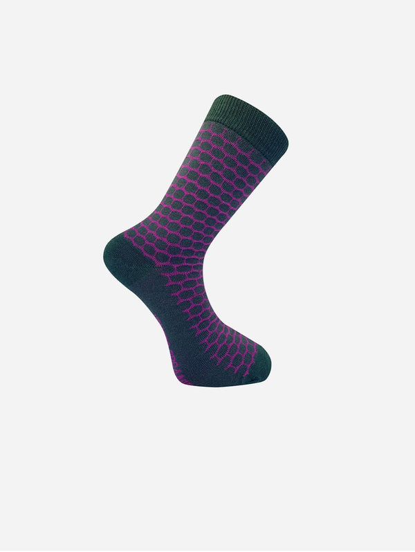 KOMODO Dots Unisex Organic Cotton Socks | Purple S