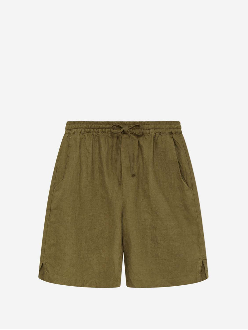 KOMODO JERRY - Khaki Linen Shorts S