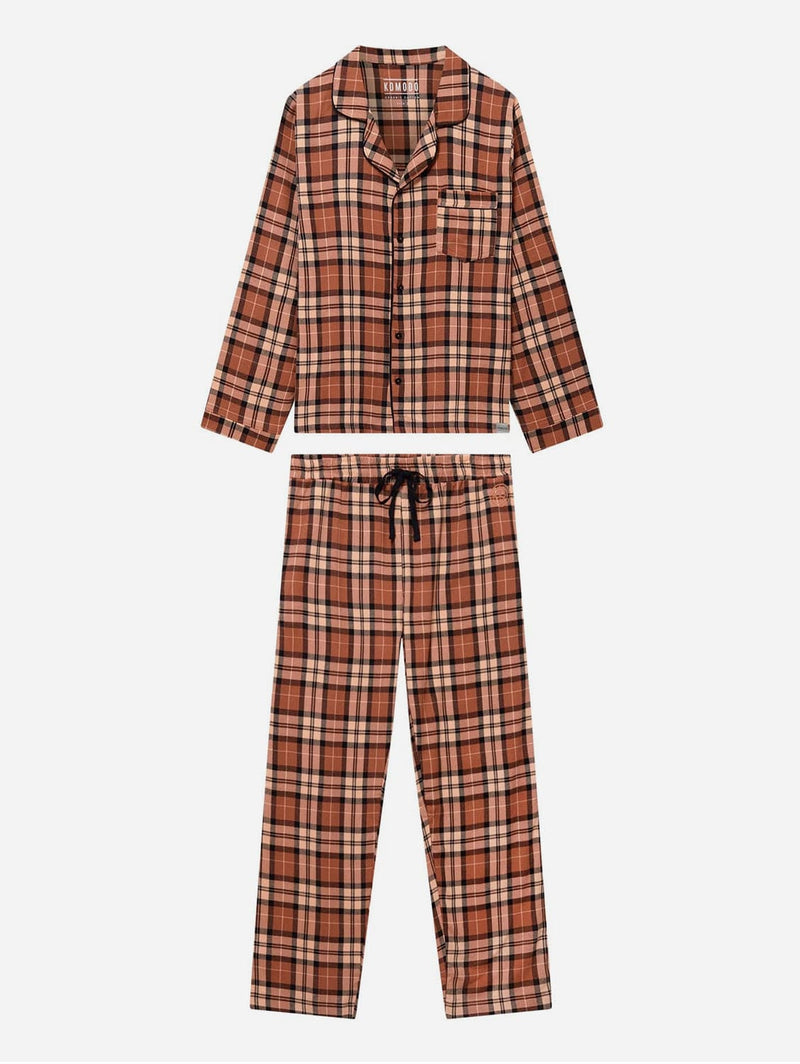 KOMODO Jim Jam Men's Organic Cotton Pyjama Set | Clay S