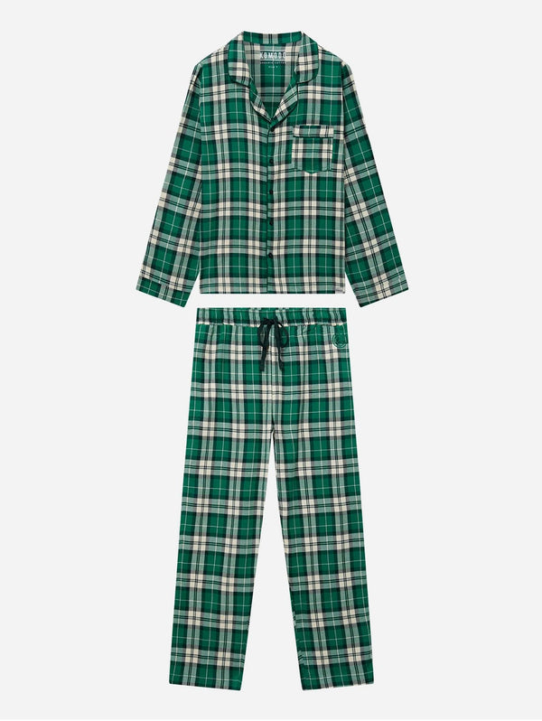 KOMODO Jim Jam Men's Organic Cotton Pyjama Set | Green S