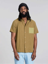 Immaculate Vegan - KOMODO SPINDRIFT - Organic Cotton Shirt Green Patchwork XL