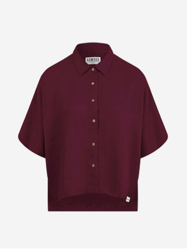 KOMODO KIMONO berry linen shirt SIZE 1 / UK 8 / EUR 36
