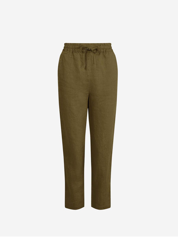 KOMODO RAMA khaki  linen trousers SIZE 1 / UK 8 / EUR 36