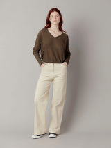 Immaculate Vegan - KOMODO LYNX Organic Cotton Trousers - Soft Putty SIZE 2 / UK 10 / EUR 38