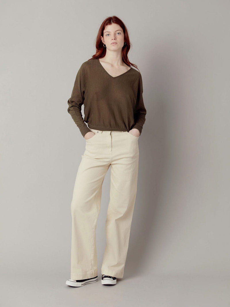 KOMODO LYNX Organic Cotton Trousers - Soft Putty SIZE 2 / UK 10 / EUR 38