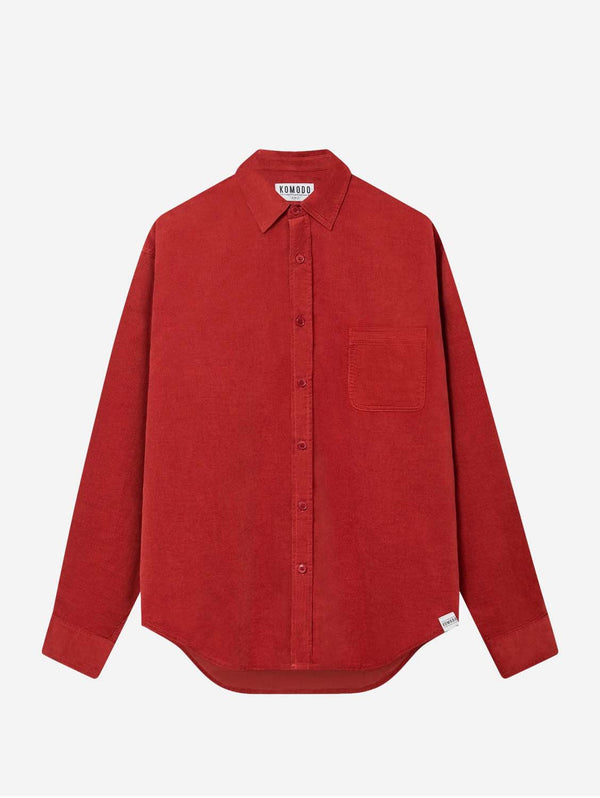 KOMODO Abel Men's Cotton Shirt | Terracotta Small