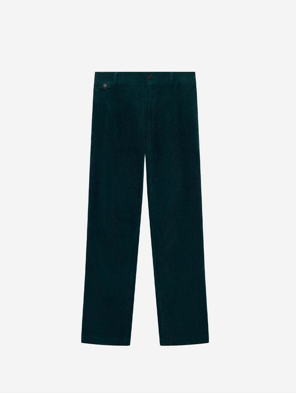 KOMODO Kalden Organic Cotton Corduroy Trousers | Marine Green Small