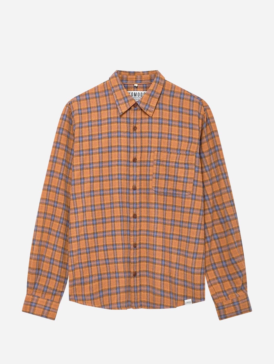 KOMODO Santi Men's Organic Cotton Flannel Shirt| Chestnut Small