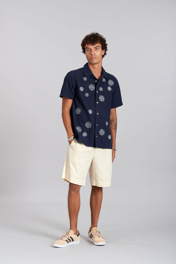 KOMODO SPINDRIFT - Organic Cotton Shirt Embroidery Navy