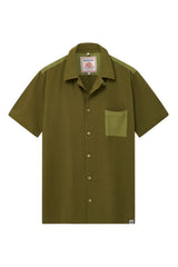 Immaculate Vegan - KOMODO SPINDRIFT - Organic Cotton Shirt Green Patchwork