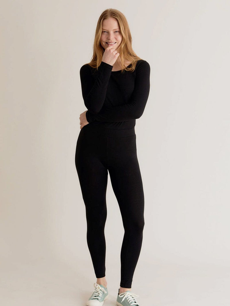 KOMODO Sylvie Women's Organic Cotton Leggings | Black