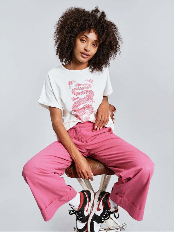 KOMODO TANCY pink cotton trousers
