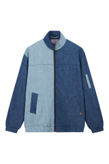 Immaculate Vegan - KOMODO TOBIAS Blue Patchwork Linen Jacket