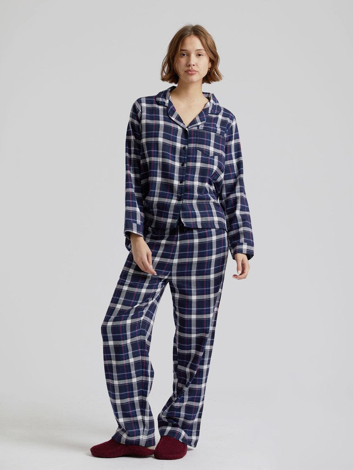 KOMODO Jim Jam Womens GOTS Organic Cotton Pyjama Set | Dark Navy UK8 / EU36 / US4