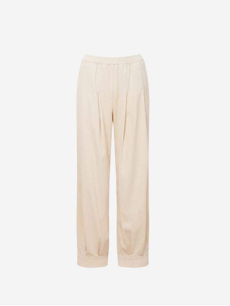 KOMODO Mallory Women's Organic Cotton Needle Cord Trousers | Winter White UK8 / EU36 / US4