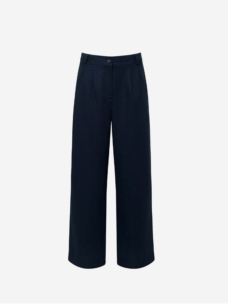 KOMODO Mira Women's TENCEL™ Blend Trousers | Navy UK8 / EU36 / US4