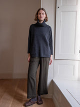 Immaculate Vegan - Orla Women's Casual Cotton Trousers | Olive Green & Black Gingham