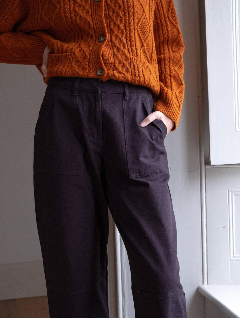 Margate Women's Relaxed Cotton Trousers | Dove Grey