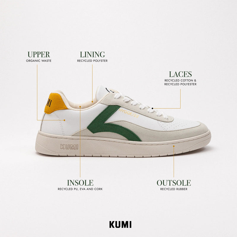 KUMI Sneakers Hygge/22 Suede Green Mustard